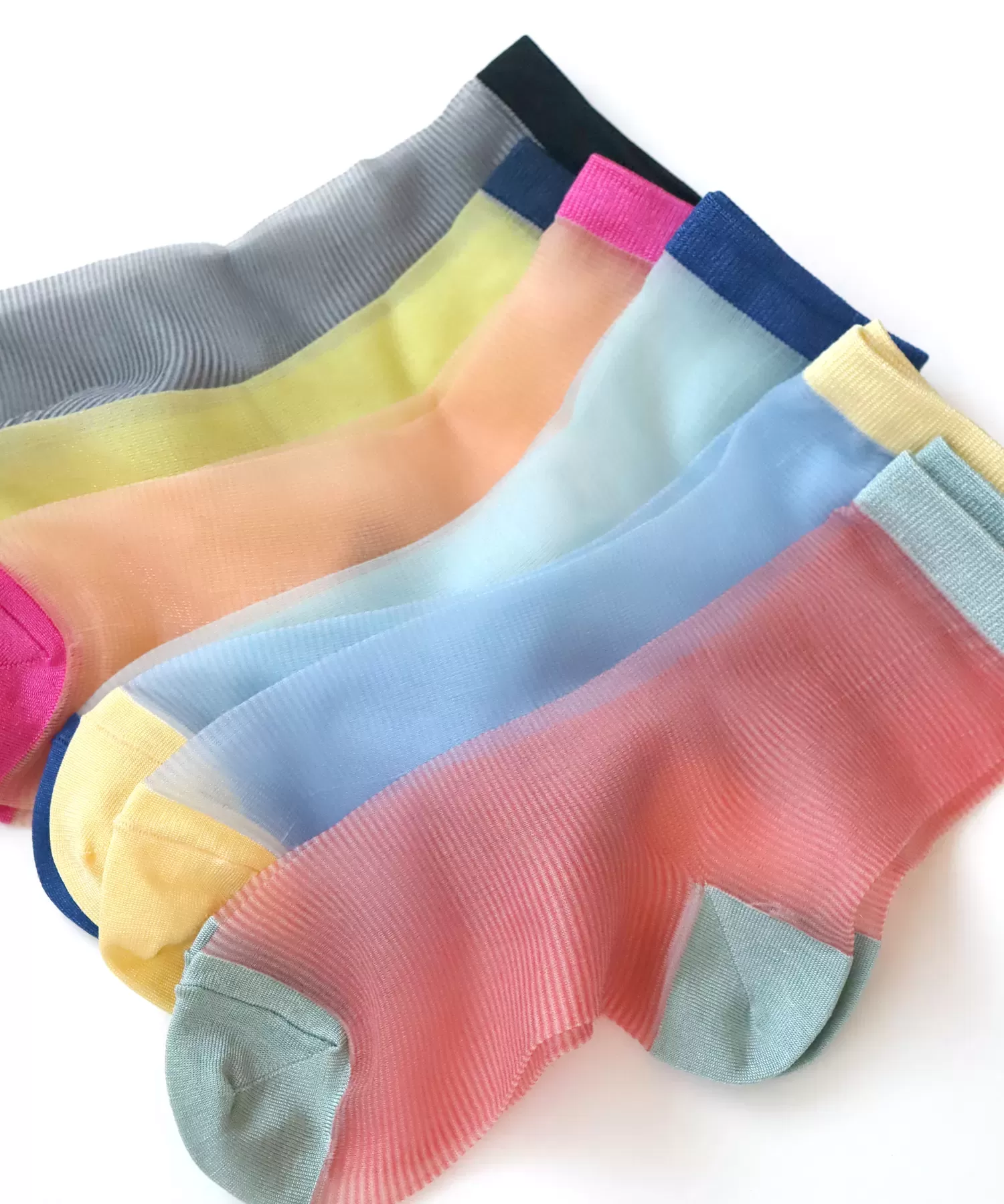 シースルーボーダー ショートソックス